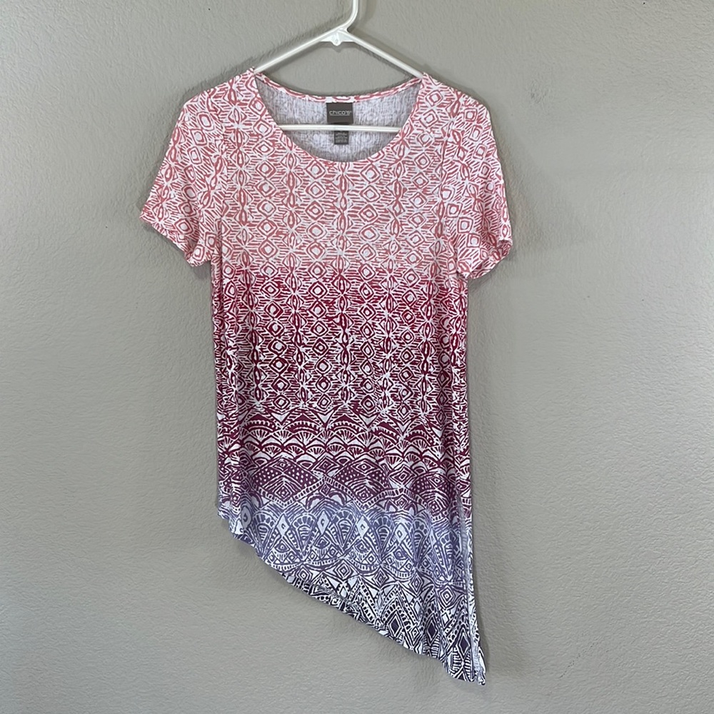Chico’s Asymmetrical Bohemian Tunic Top